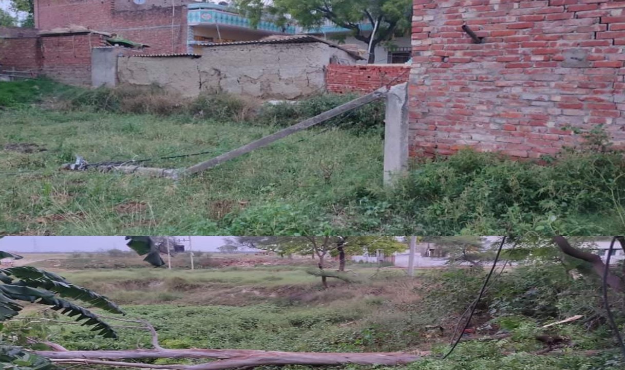तेज़ आँधी के चलते टूटा विद्युत पोल,पूरे गाँव की बत्ती गुल
, varanasi news in hindi, वाराणसी न्यूज़