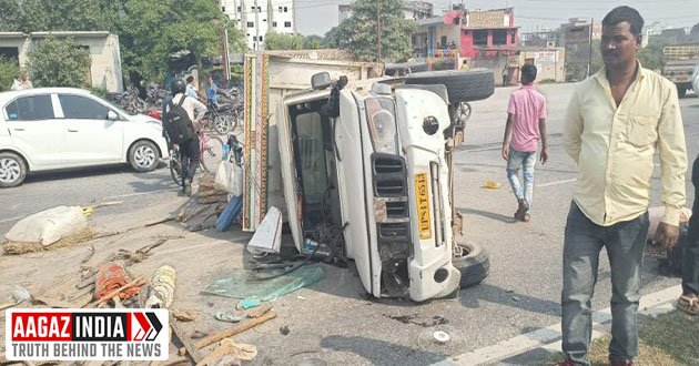 वाराणसी : मुनाफे के चक्कर में डाफी बाईपास पर पिकअप का हुआ एक्सीडेंट - 4 महिलाओं की मौत, 19 जख्मी, varanasi news in hindi, वाराणसी न्यूज़
