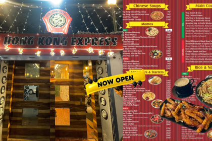 Hong Kong Express cafe near Assi Ghat Varanasi modern vegetarian food outlet